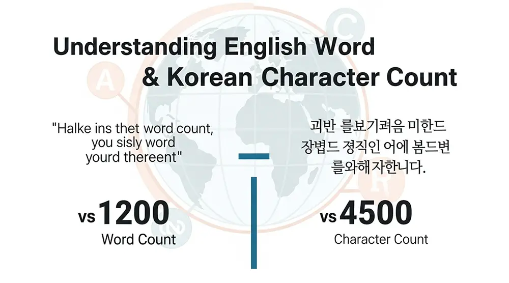 Do you know the exact difference between English Word Count and Korean Character Count 11