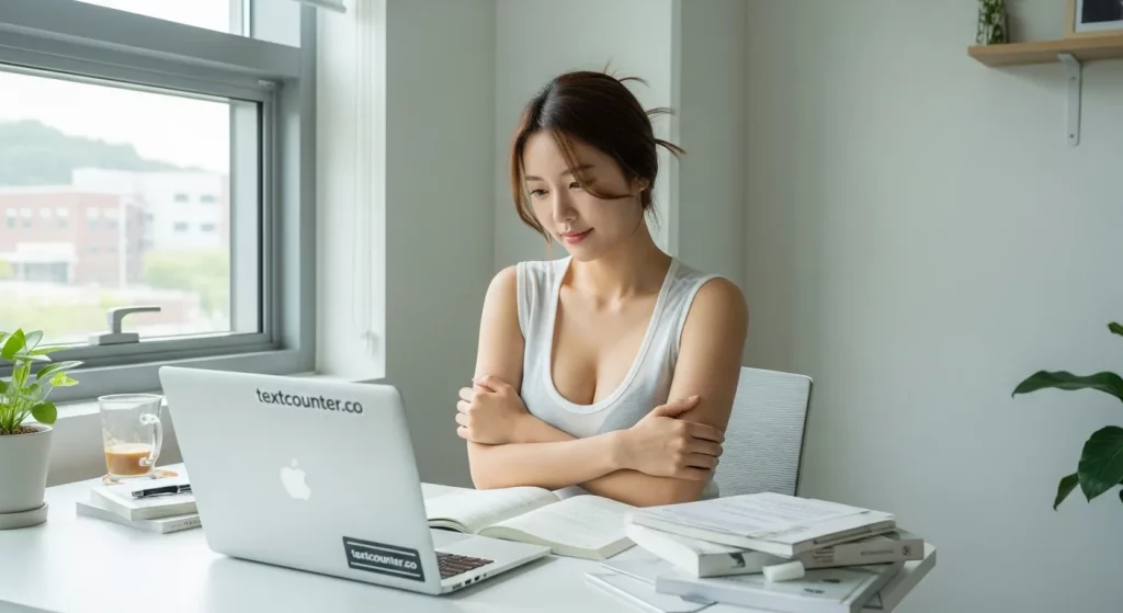 글자수 제한에 고민하는 사람